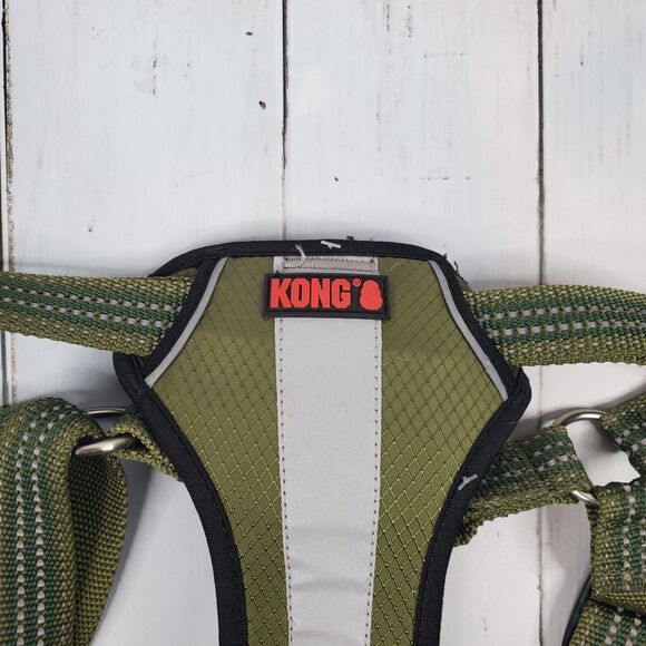 KONG Dog Harness, Comfort + Reflective Padded Green Size Large - Picture 2 of 12